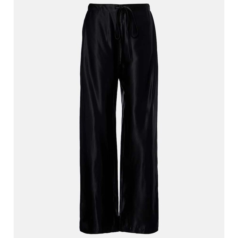 Khaite Rohen satin wide-leg pants