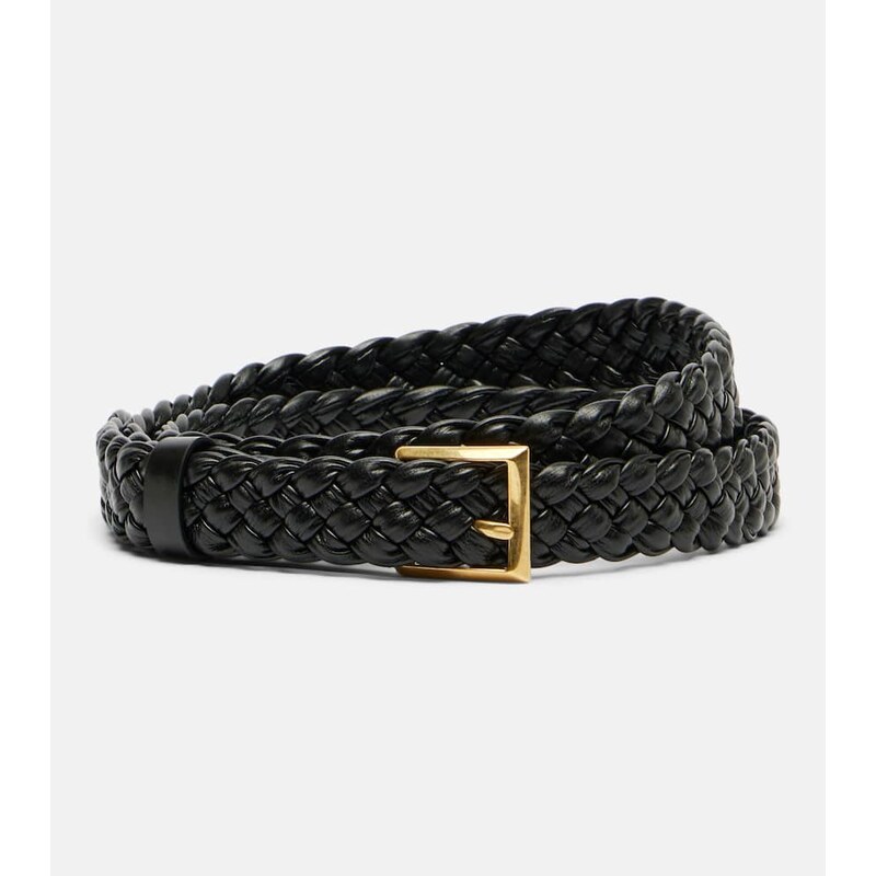 Bottega Veneta Solo Intreccio leather belt