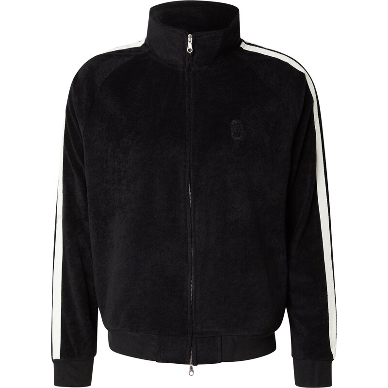 JACK & JONES Přechodná bunda JCOATHLETICO černá / bílá