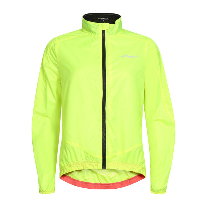 Dámská cyklistická větrovka PROGRESS Flowy Bike neon žlutá 114335451