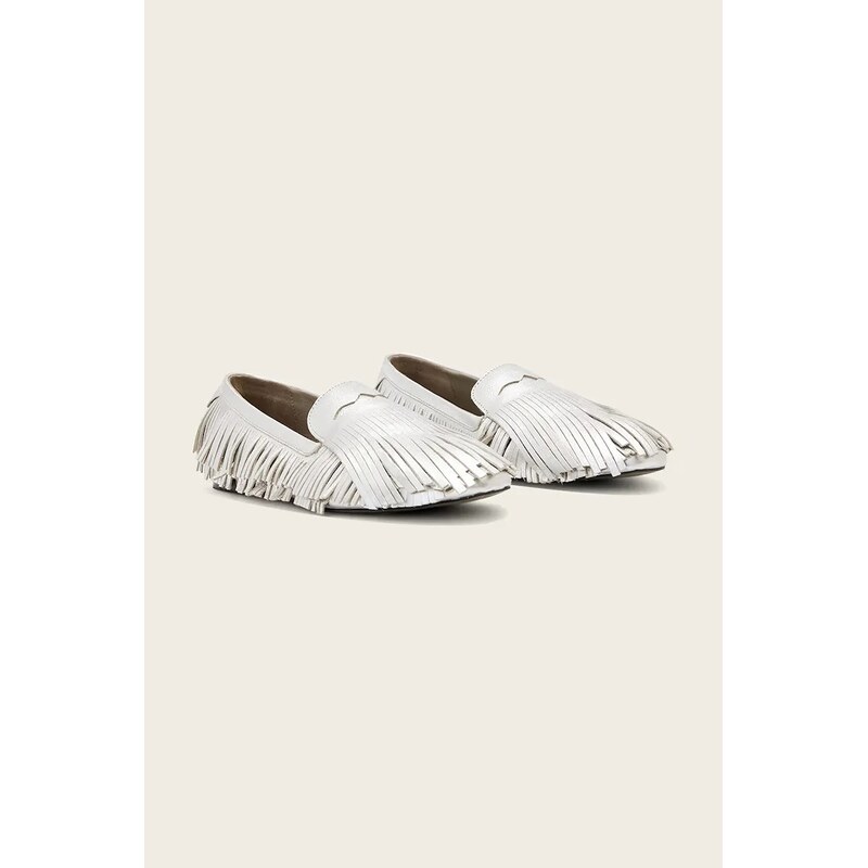 AllSaints mokasíny dámské kožené Sandy Fringe Loafer