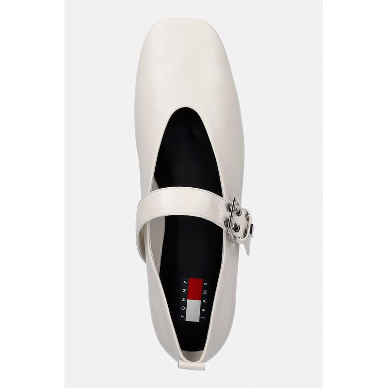 Tommy Jeans baleríny kožené TJW BALLERINA BUCKLE