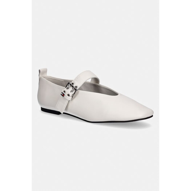 Tommy Jeans baleríny kožené TJW BALLERINA BUCKLE