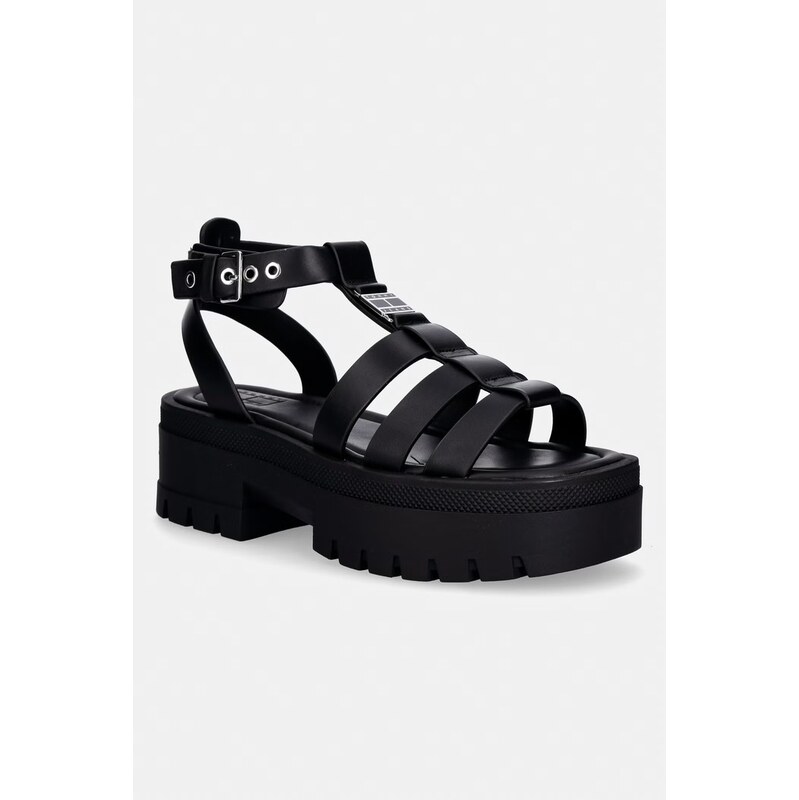 Tommy Jeans sandály dámské kožené TJW FISHERMAN LEATHER MAX SANDAL 114336196