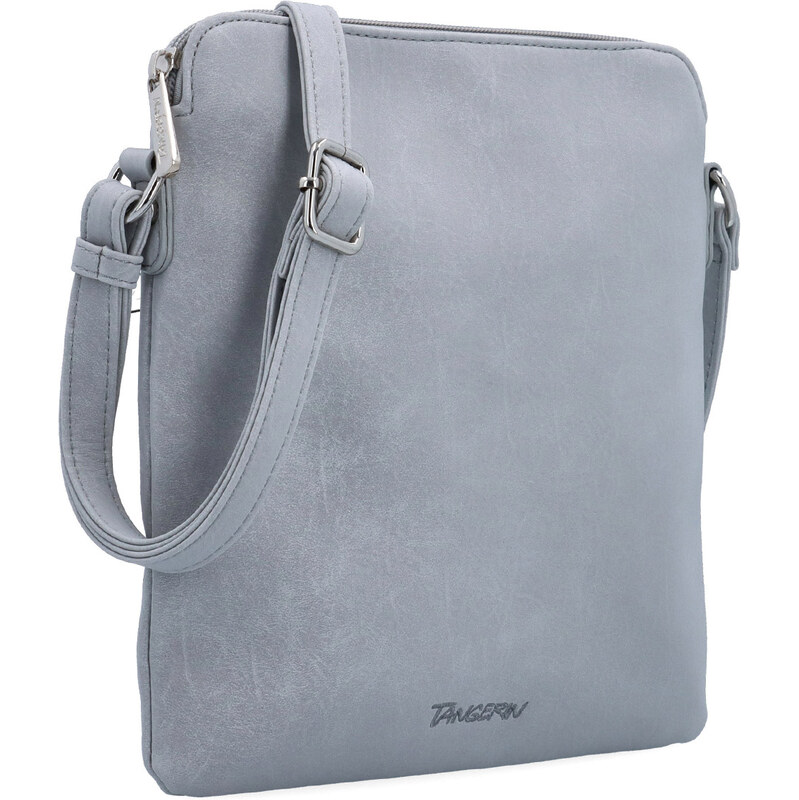 Kabelka ze syntetické kůže crossbody Tangerin světle šedá 7017 SS 114376465