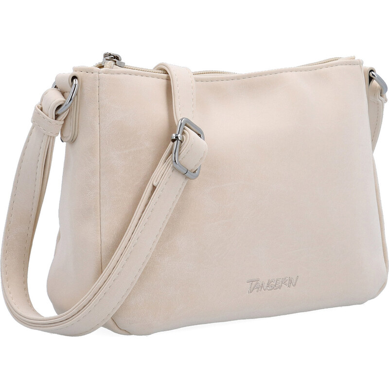 Kabelka ze syntetické kůže crossbody Tangerin béžová 7016 BE 114376469