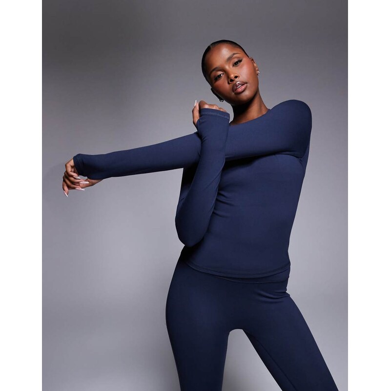 4505 Icon soft touch studio long sleeve baby t-shirt in midnight