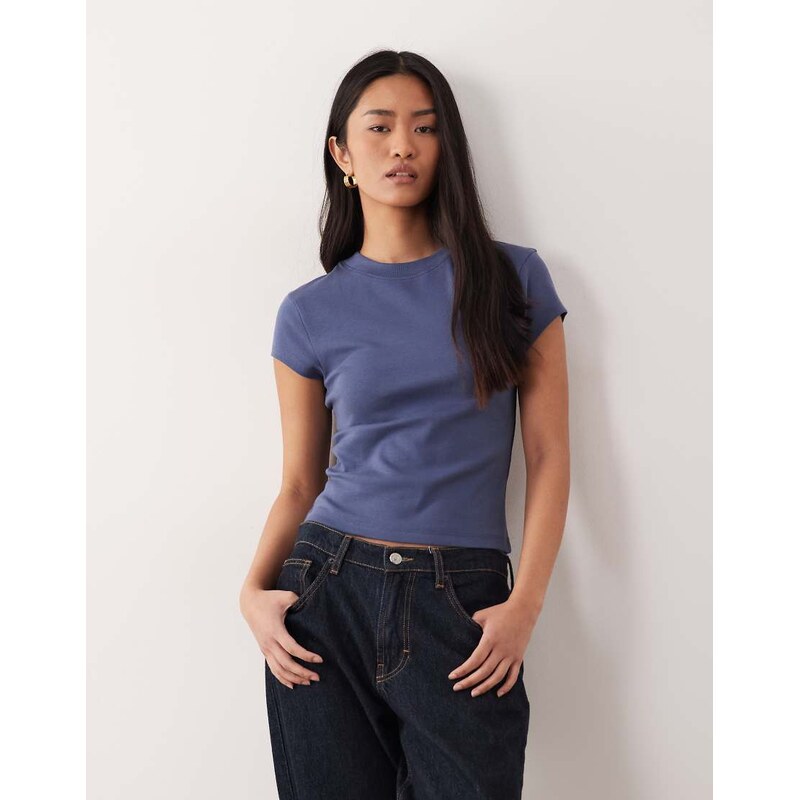 ASOS DESIGN 90s Baby tee in navy-Multi