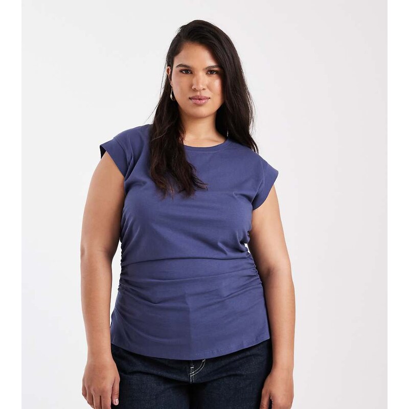 ASOS Curve ASOS DESIGN Curve corset waist sharp shoulder tank top in 115516752