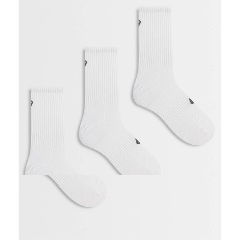 Asics 3 Pack Crew Sock in Brilliant White 114339385