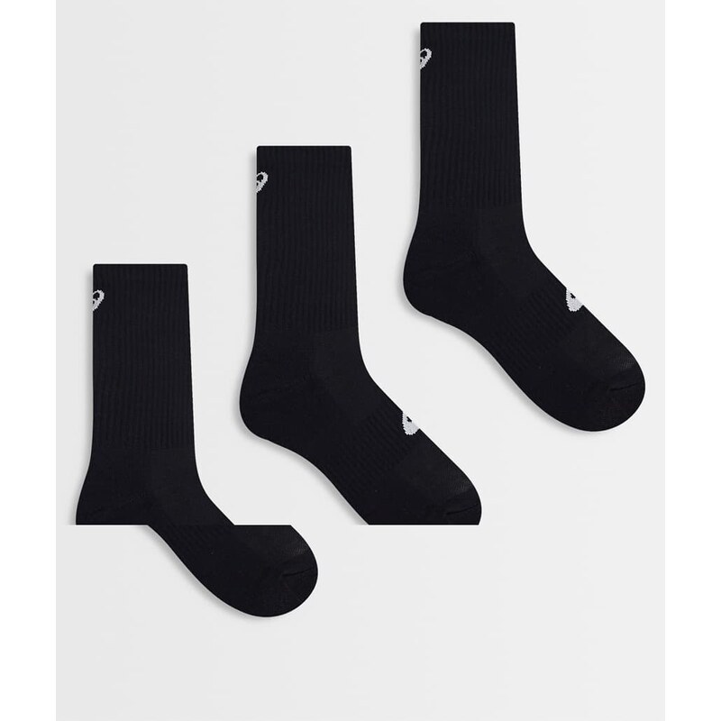 Asics 3 Pack Crew Sock in Performance Black 114339386