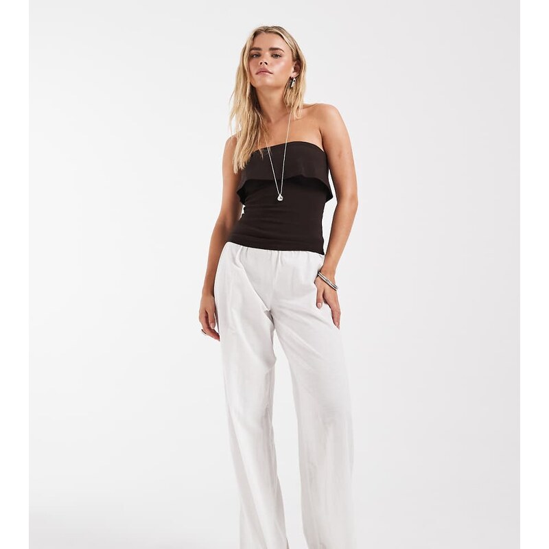 Only Petite NLY Petite 100% cotton pull on trousers with
