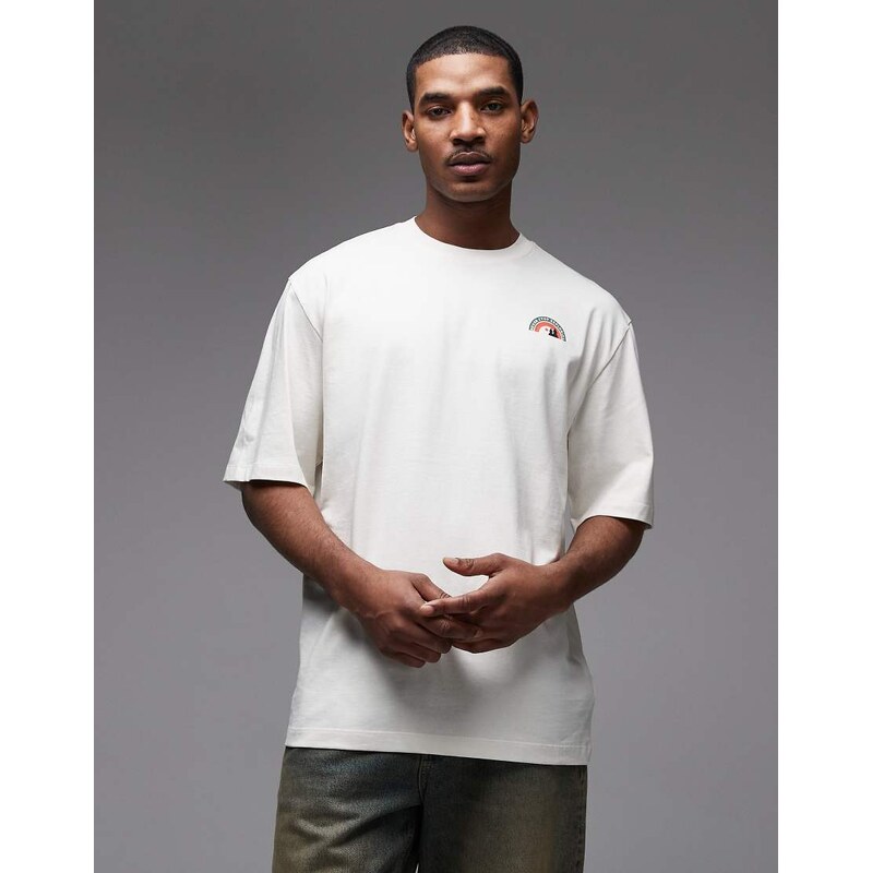 The North Face Rounded Tree logo t-shirt in beige-Neutral