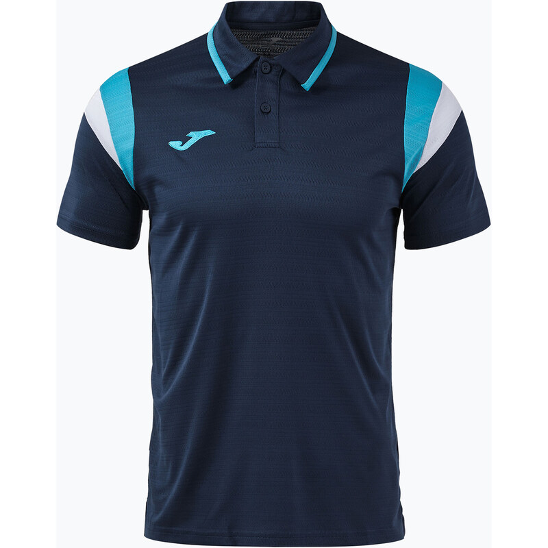 Pánské tenisové tričko Joma Terra Polo dark navy/turquoise fluor
