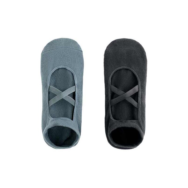 OYSHO 2 pairs of cotton blend yoga and pilates socks with crossover 114343376