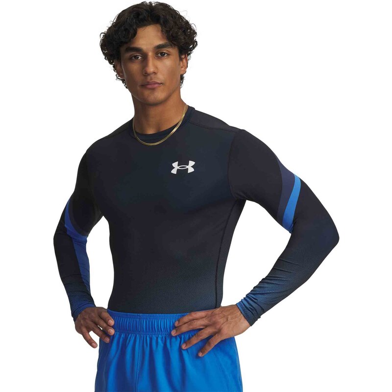 Pánské Tričko Under Armour Ua Heatgear Sub Crew Ls Modrá modrá S