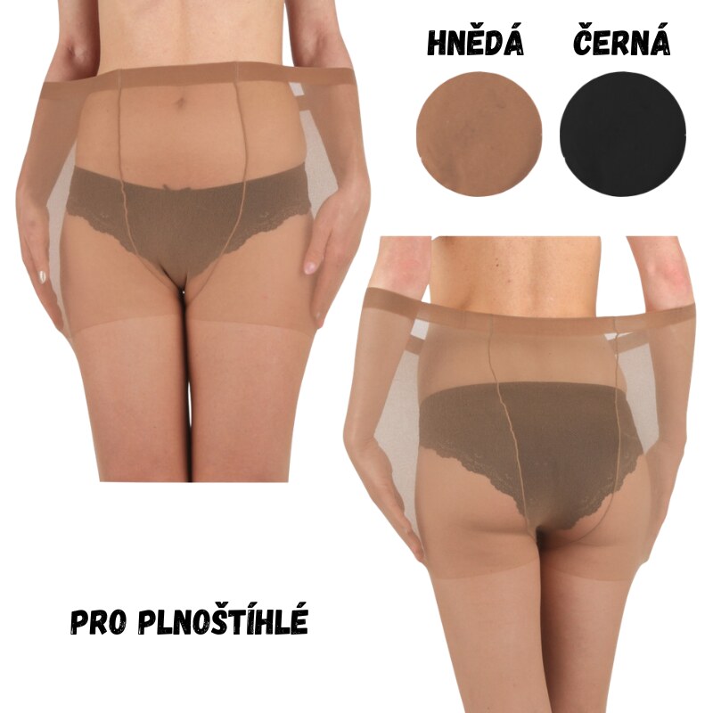 EVONA Dámské punčochové kalhoty Maxana pro plnoštíhlé vyšší postavy 61137142