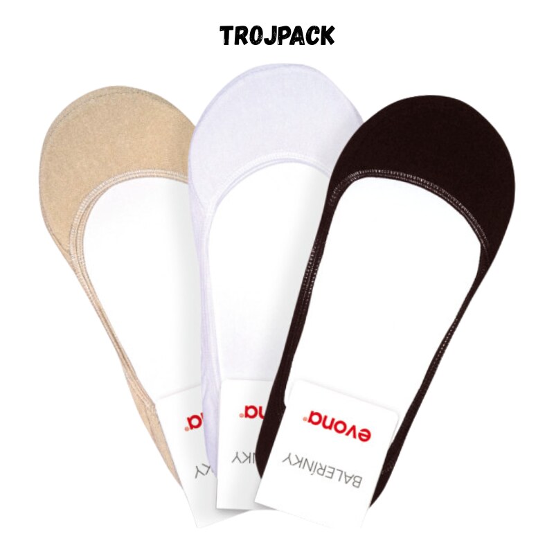 Dámské ponožky do balerín Evona, trojpack 94423249