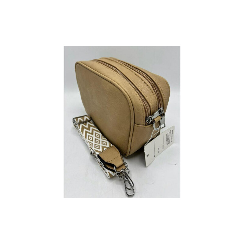 Impex Umhängetasche mit breitem Textilriemen - beige 114342808