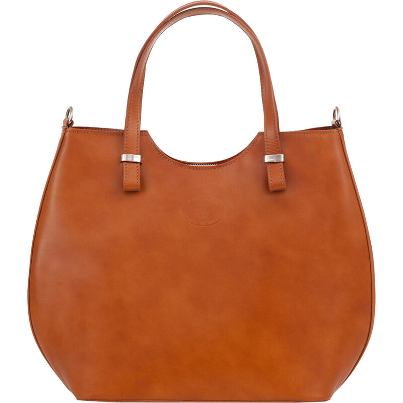 Kožená shopper bag kabelka Vera Pelle 846 camel 62237588