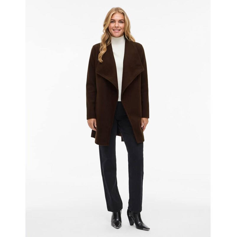 Vila Coat in coffee bean-Brown