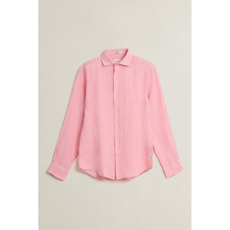KOŠILE GANT REG LINEN SHIRT WASHED PINK