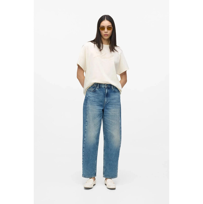 DŽÍNY KARL LAGERFELD BARREL DENIM PANTS