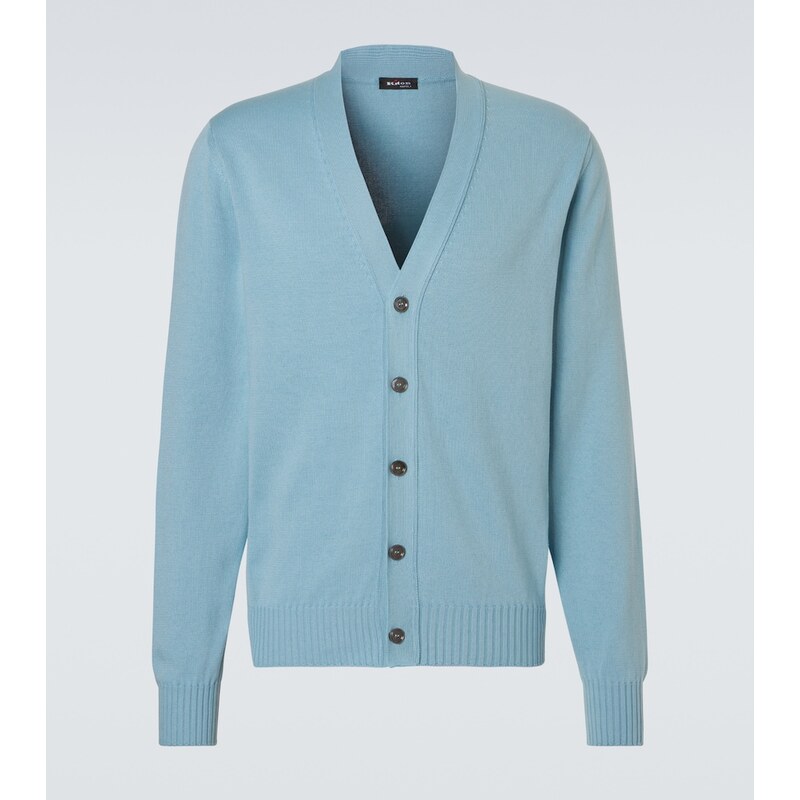 Pánský kardigan z bavlny barvy Powder Blue