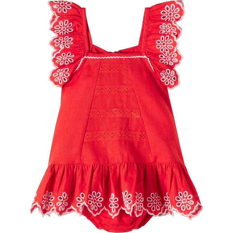 Stella McCartney Kids Baby embroidered linen and cotton dress