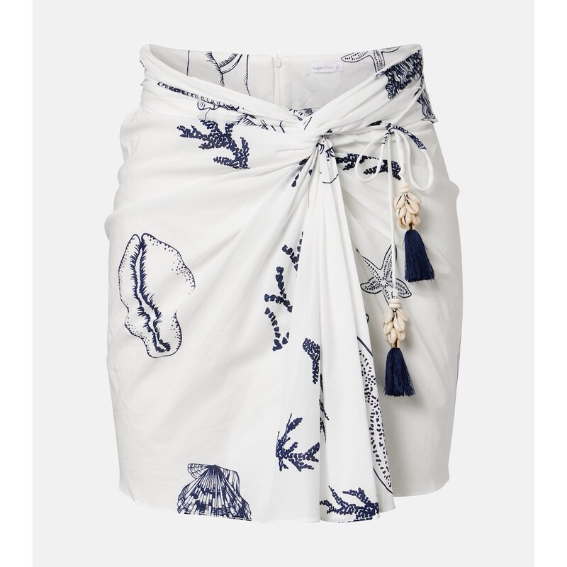 Poupette St Barth Tilda printed cotton wrap skirt