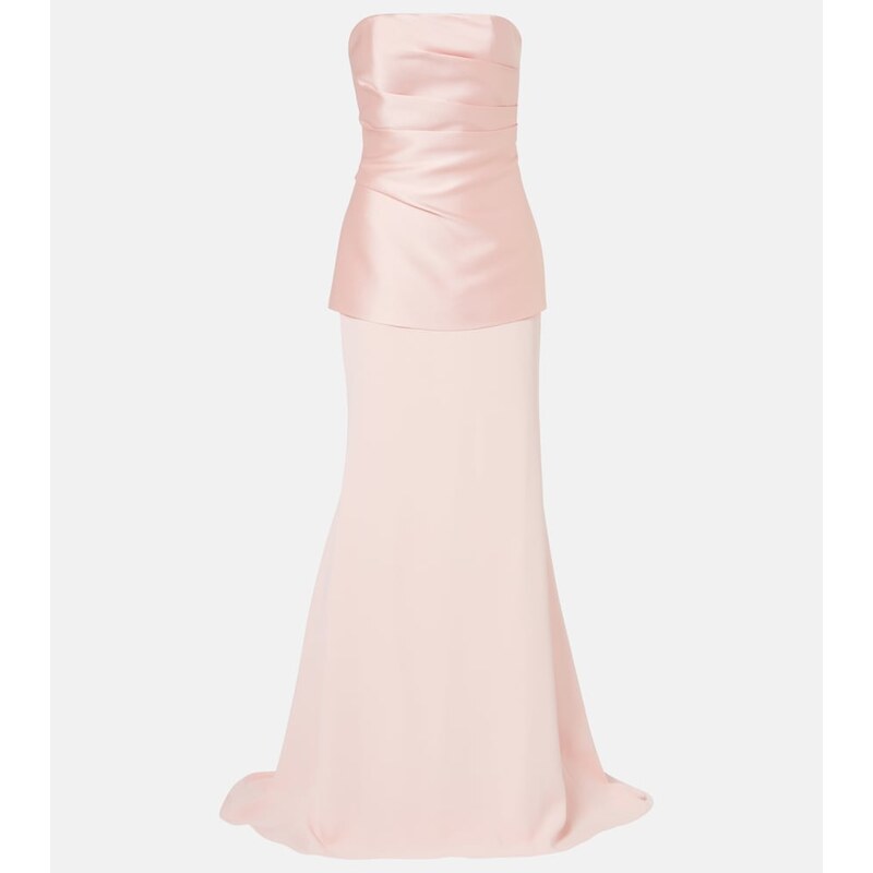 Solace London Alia strapless satin gown