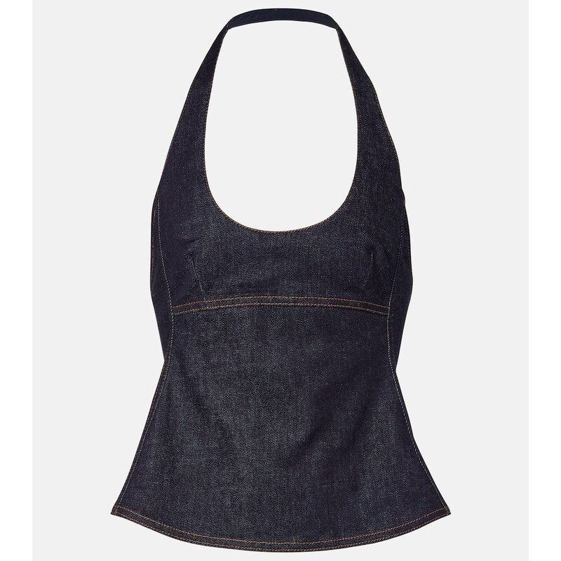 Jacquemus Lavoir de-NÃmes denim halterneck top