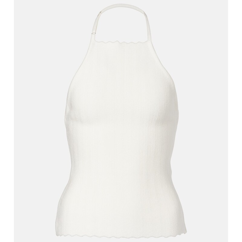 Jacquemus Tablier knitted halterneck top