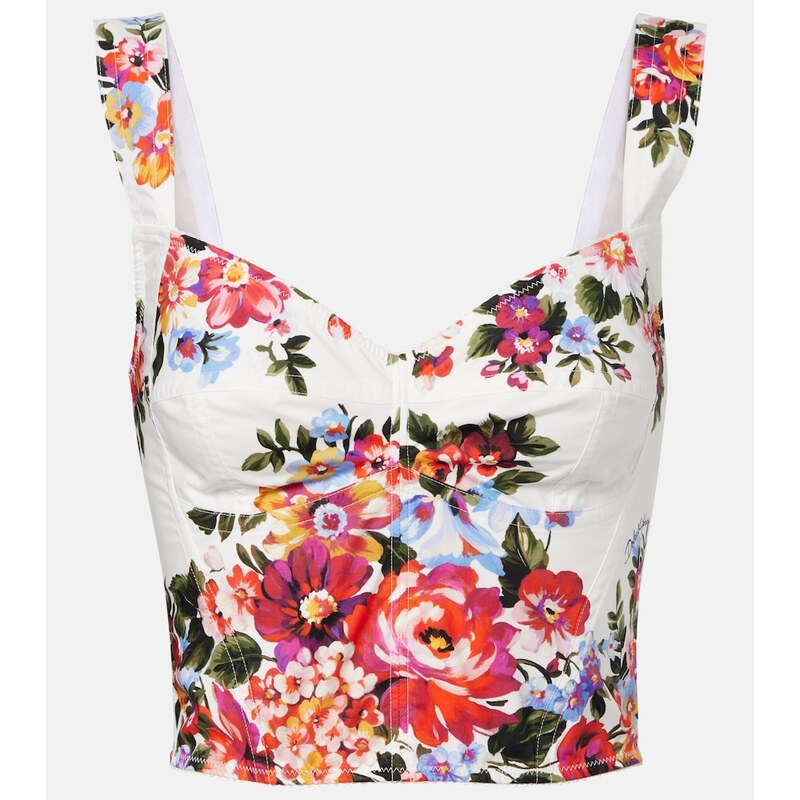 Dolce&Gabbana Floral cotton-blend top