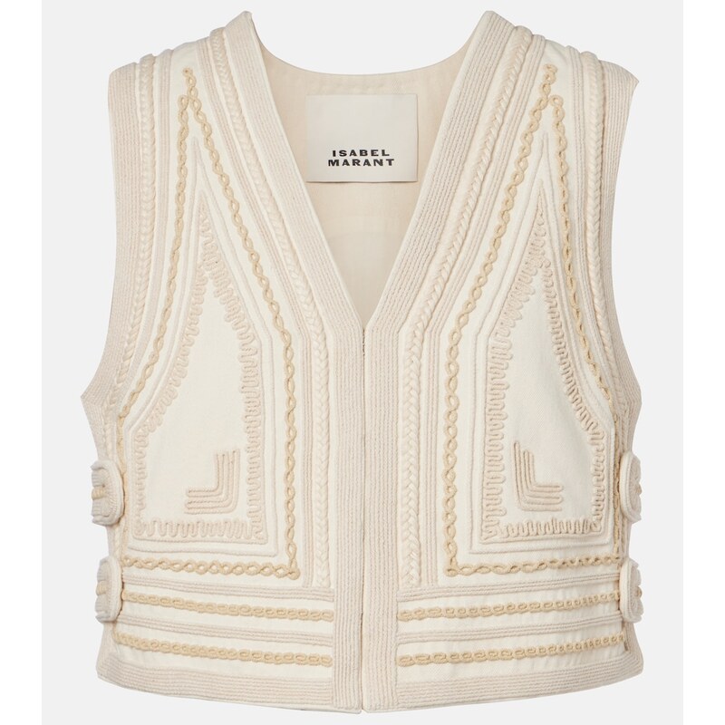 Isabel Marant Blerina embroidered cotton vest