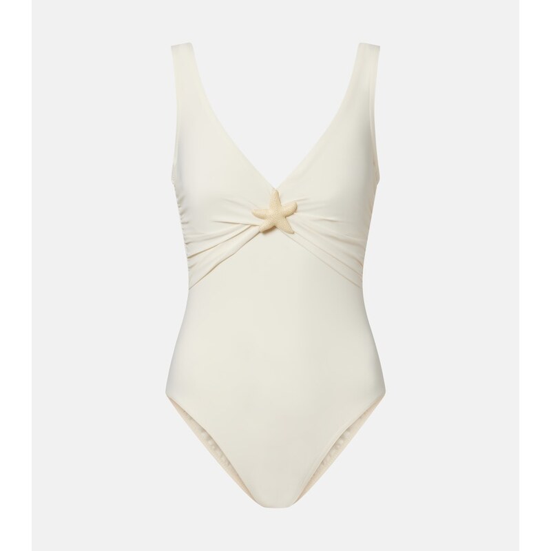 Karla Colletto Starfish embellished swimsuit