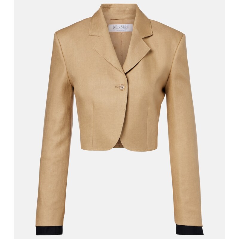 Max Mara Buono cropped linen blazer