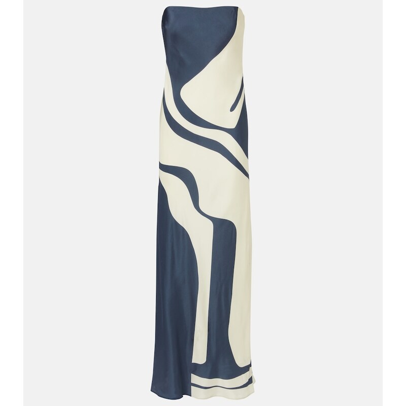 SIR Lilou strapless silk maxi dress