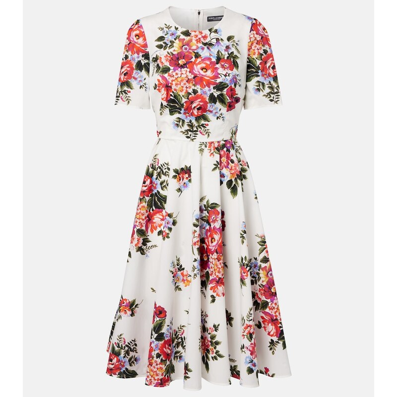 Dolce&Gabbana Floral cotton midi dress
