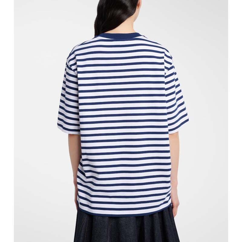 Ami Paris Striped cotton jersey T-shirt