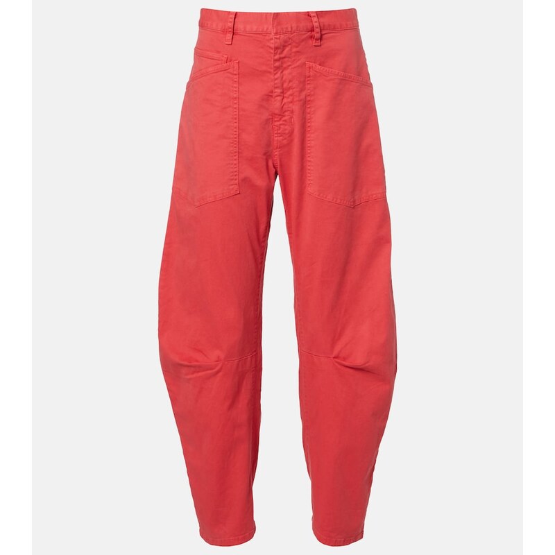 Nili Lotan Shon cotton barrel-leg pants