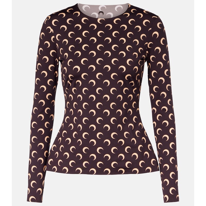 Marine Serre All Over Moon jersey top
