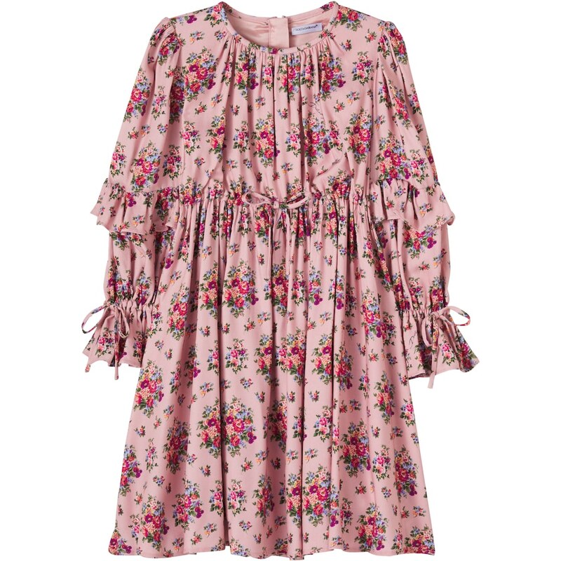 Dolce&Gabbana Kids Gathered floral dress