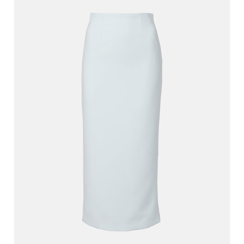 Roland Mouret Caped satin crêpe midi skirt