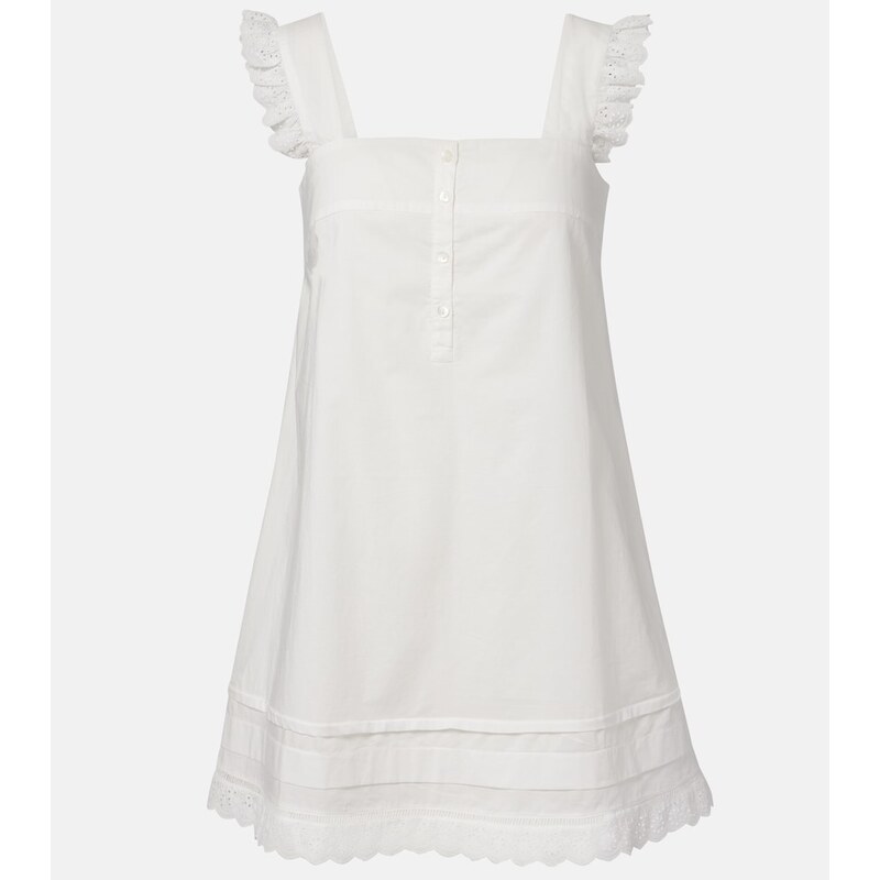 Poupette St Barth Livy ruffled cotton minidress