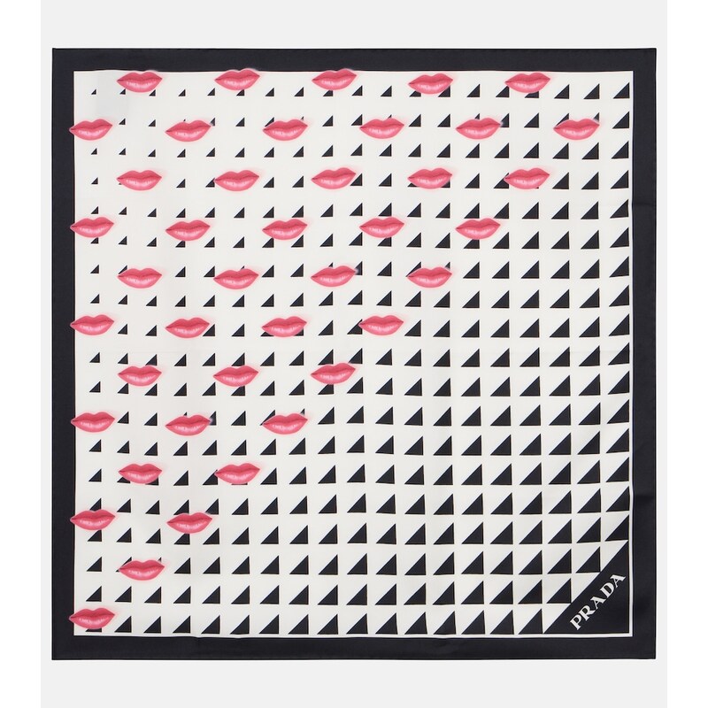 Prada Printed silk twill scarf