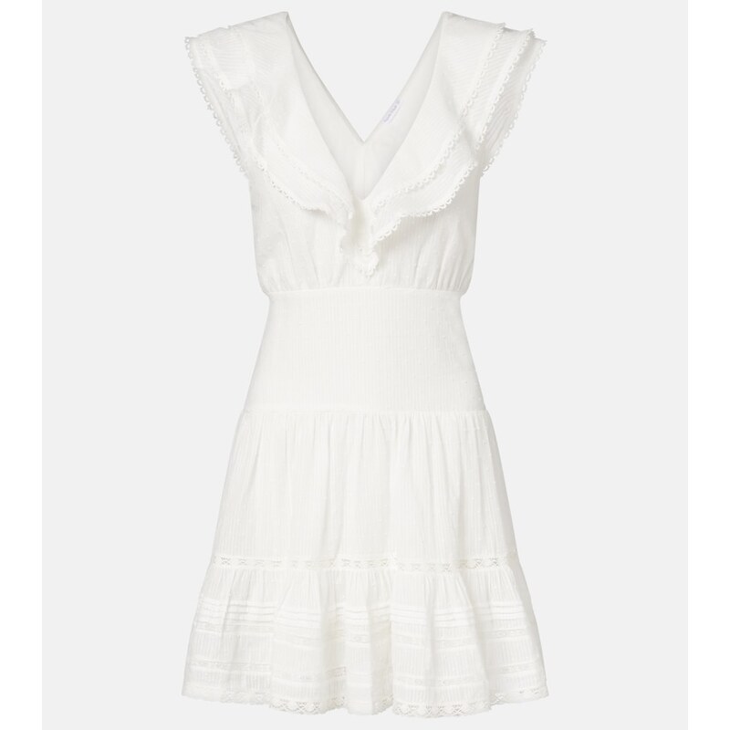 Poupette St Barth Della ruffled cotton minidress