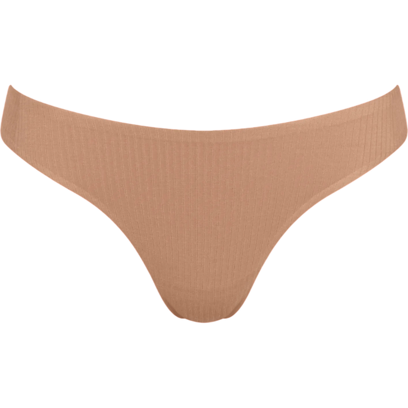 Dámská tanga ZERO Feel Pure String - NOSTALGIC BROWN - béžové 00CM - 114359745