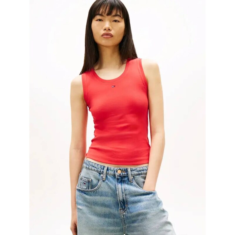 Tommy Jeans dámský červený top 114360005