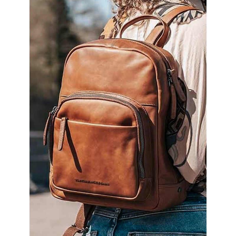 Dámský kožený batoh The Chesterfield Brand Santana - koňak 114825046
